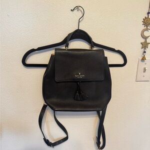 Kate Spade Black Backpack with Adjustable Straps and Structured Design
